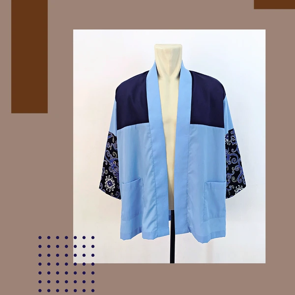 BENEH UNISEX OUTER/KIMONO BATIK KALTIM SIZE FIT TO XL