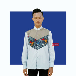 BENEH KEMEJA KOKO BATIK KALTIM SIZE M LENGAN PANJANG