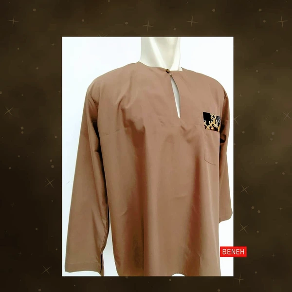 BENEH SETELAN BAJU MUSLIM/BAJU MELAYU BATIK KALTIM SIZE L