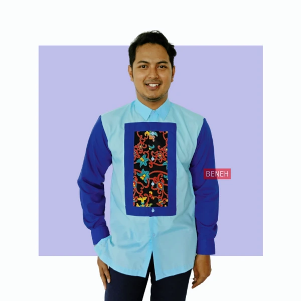 BENEH KEMEJA BATIK KALTIM KUTAI BARAT SIZE L LENGAN PANJANG