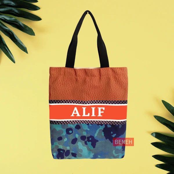 BENEH Tas Kanvas Custom Totebag Canvas Unisex Full Print 2 Sisi Unisex PRE ORDER
