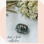 Cincin giok perak kupu-kupu