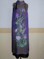 Silk Dress Red & Violet