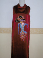 Silk Dress Red & Violet