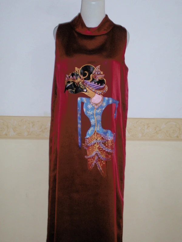 Silk Dress Red & Violet