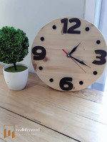 Hodyn jam dinding kayu pinus(jati belanda)