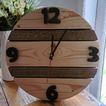 Hodyn jam dinding kayu pinus(jati belanda)
