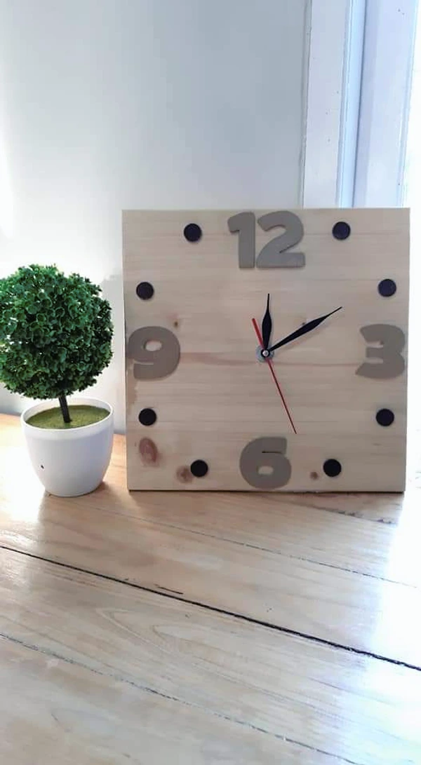 Hodyn jam dinding kayu pinus(jati belanda)