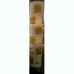 Standing lamp model silinder decoupage kaki besi