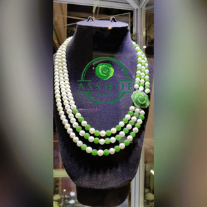 Kalung Giok Rose Asshof Jade necklace combined with pearl