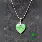 Kalung Giok Jade love necklace Hijau + silver