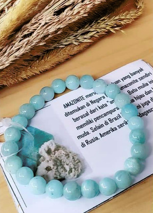 Gelang batu mulia Amazonite