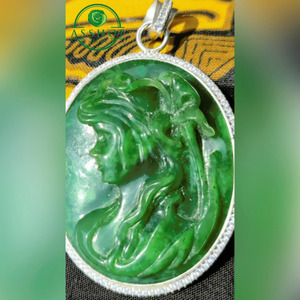 Kalung Giok Jade "Beauty Queen" Ukir Pemium