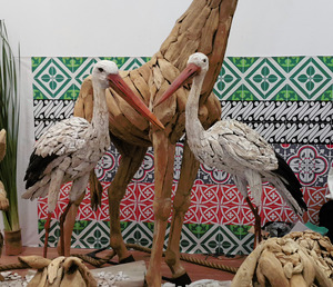 Heron driftwood sculpture