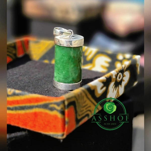 Kalung Giok Aceh "Fave Jade" Pendant Silver Jade