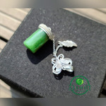 Kalung Giok "Rebirth of Butterfly" Pendant Silver Jade