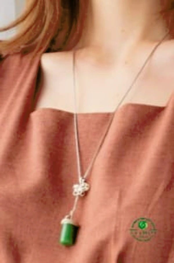 Kalung Giok "Rebirth of Butterfly" Pendant Silver Jade