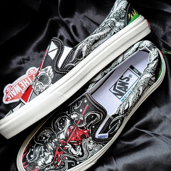 Sepatu Custom Lukis (Full Details)
