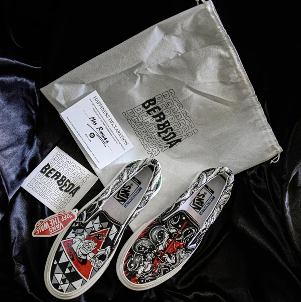 Sepatu Custom Lukis (Full Details)