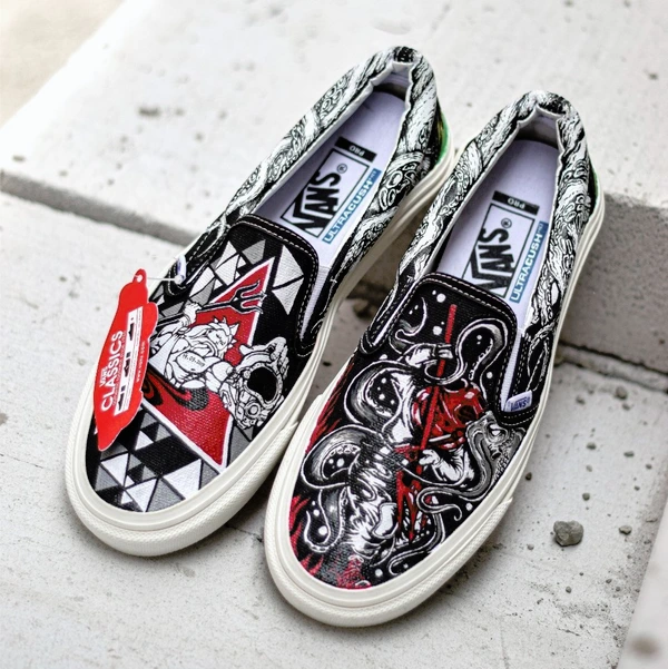 Sepatu Custom Lukis (Full Details)