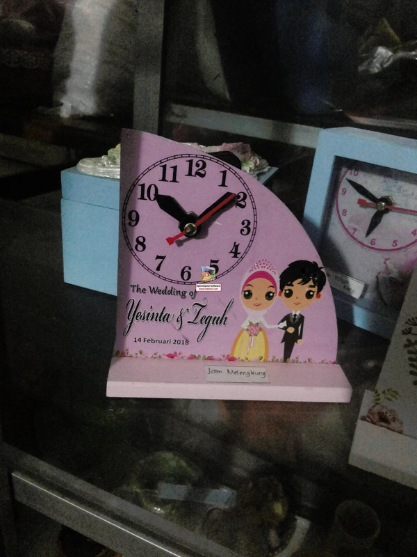 Souvenir Wedding Jam Kayu