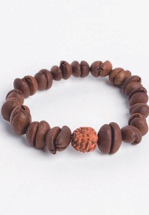 Coffee Bean Rudraksha Bracelet