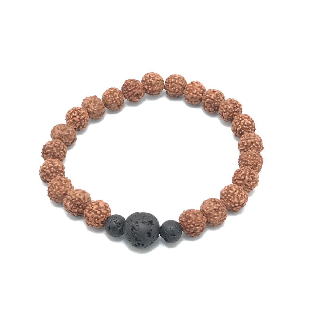 Gelang Rudraksha Batu lava