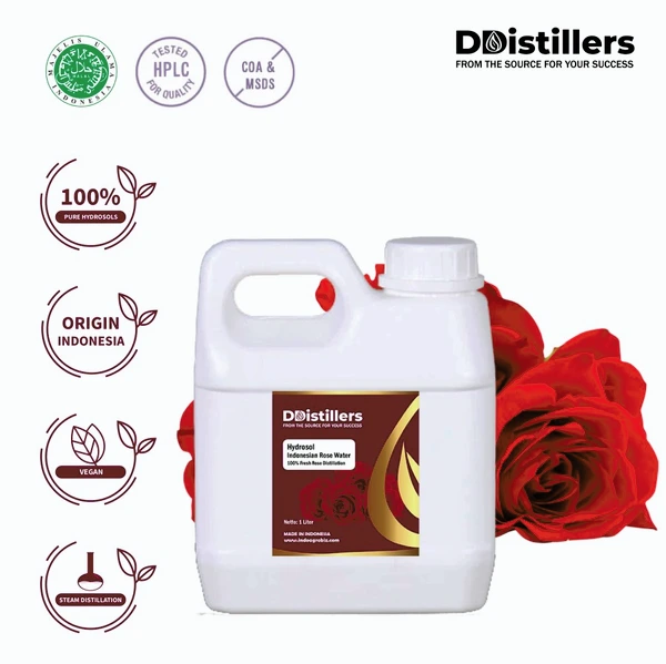 Air Mawar / Rose Water Hydrosol 100% Pure 1L