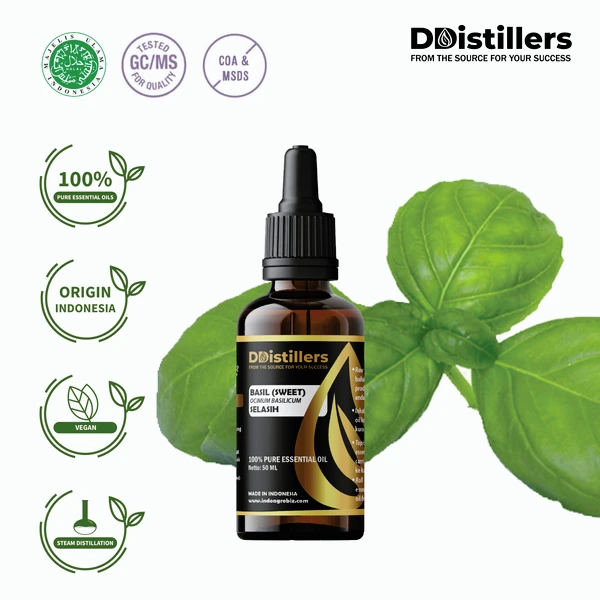Kemangi Hutan (Selasih) / Basil (Sweet) Essential Oil 100% Pure