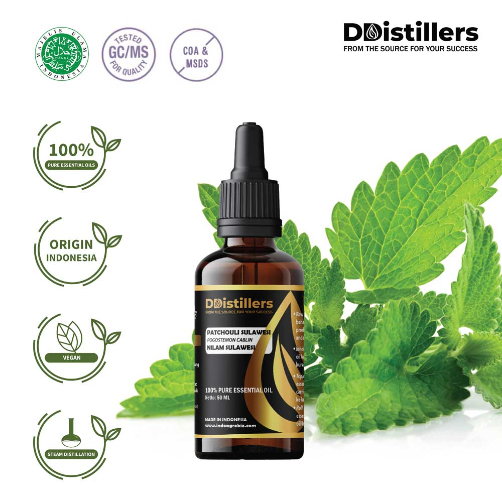 Patchouli (Sulawesi) / Nilam (Sulawesi) Essential Oil Pure 100%, 50-100ML GS