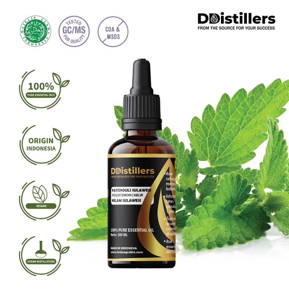 Patchouli (Sulawesi) / Nilam (Sulawesi) Essential Oil Pure 100%, 50-100ML GS