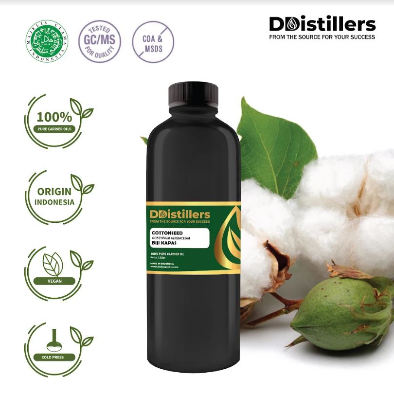 Minyak Biji Kapas / Cottonseed Carrier Oil 100% Pure (1 L)