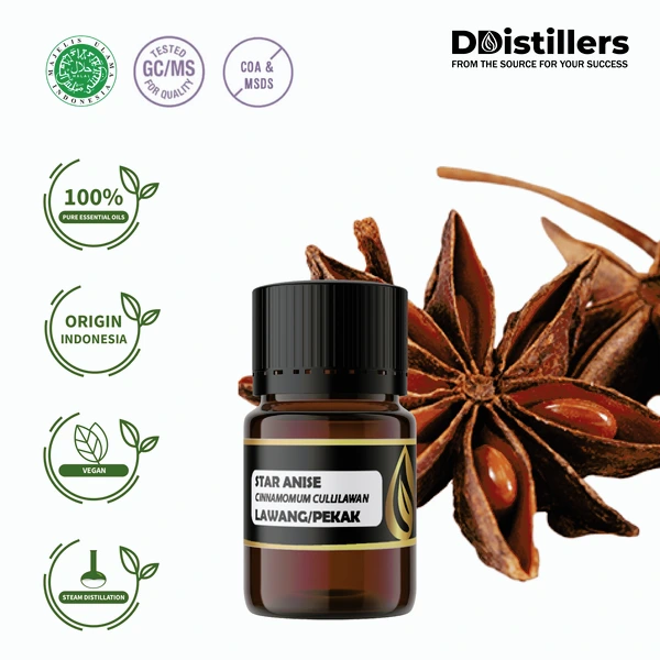 Lawang (Pekak) / Star Anise Essential Oil  100% Pure (5 ml)