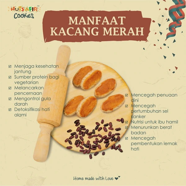 Nutsafir Cookies Kacang Merah