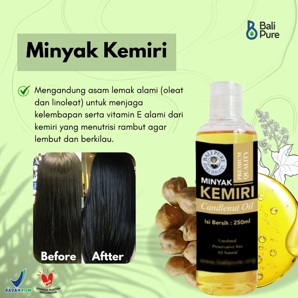 Bali Pure Home Industry Minyak Kemiri Penumbuh Rambut 250ml