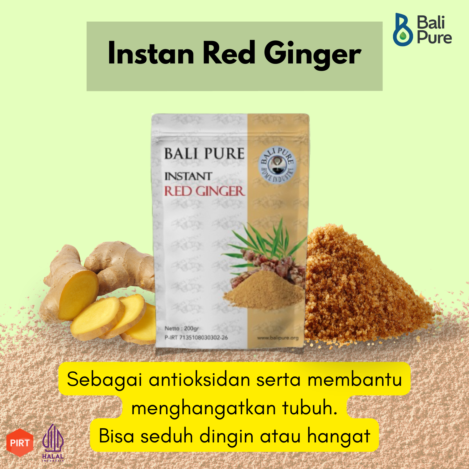 Bali Pure Home Industry - Ekstrak Jahe Merah 200gr Organik
