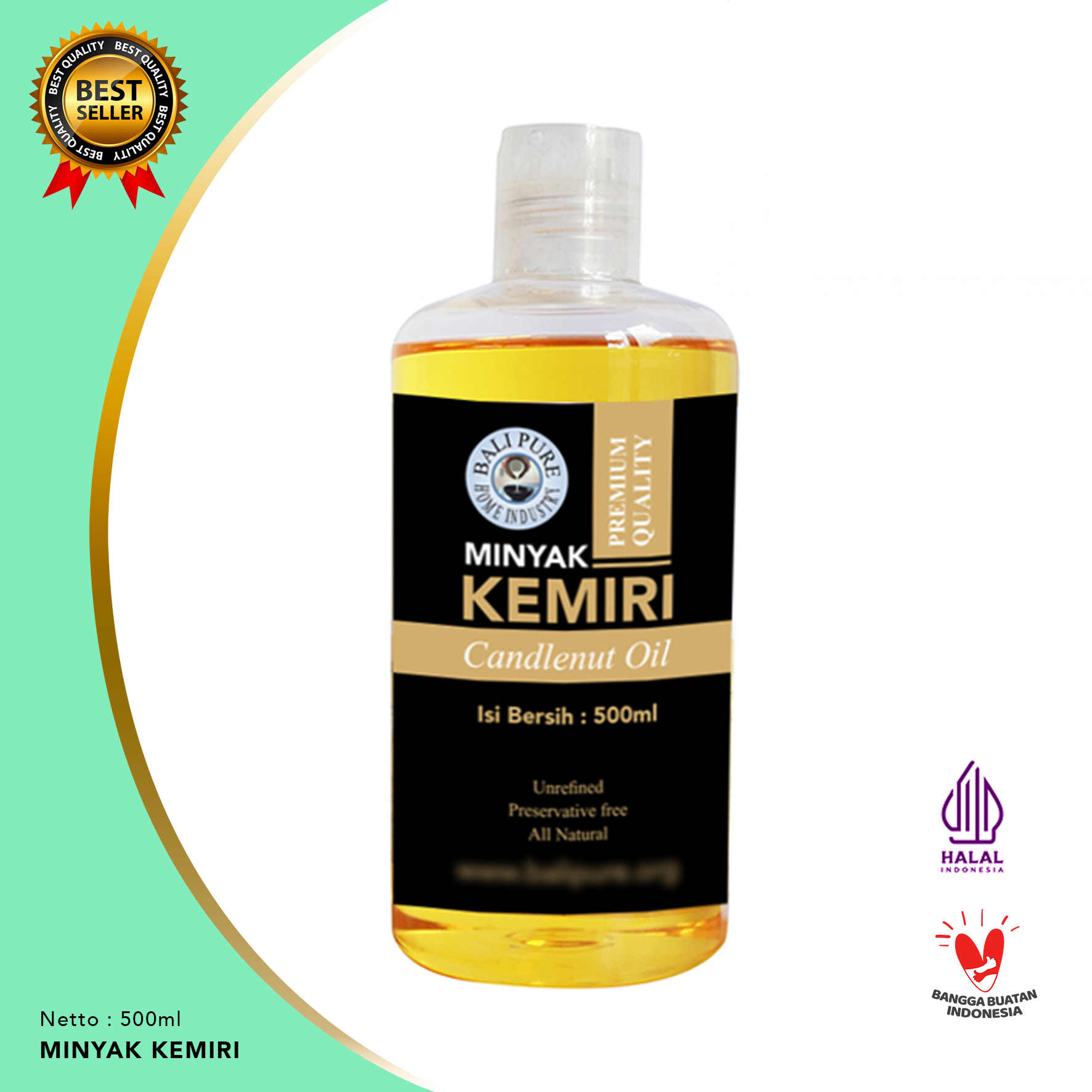 Bali Pure Home Industry Minyak Kemiri Anti Rambut Rontok 500ml