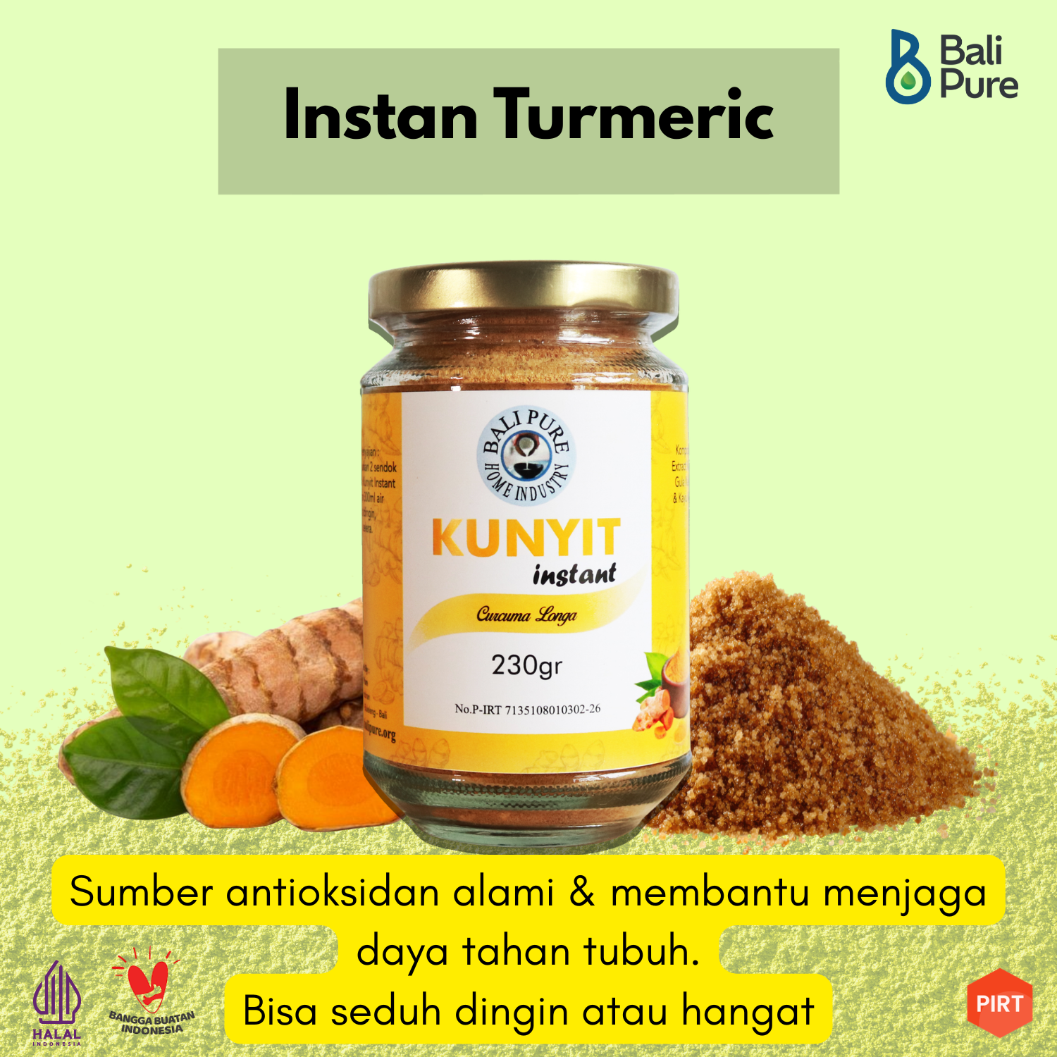 Bali Pure Home Industry - Ekstrak Kunyit Instan 230gr Organik