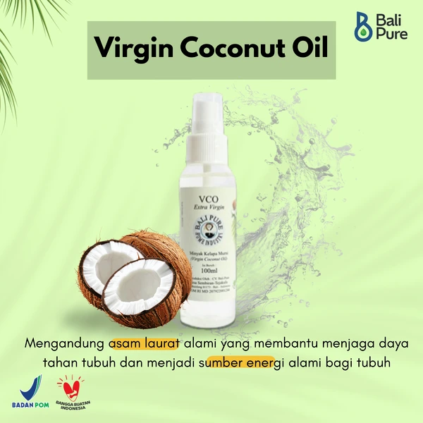 Bali Pure Home Industry - Virgin Coconut Oil (VC0) Minyak Kelapa Murni Alami Extra Virgin 100ml