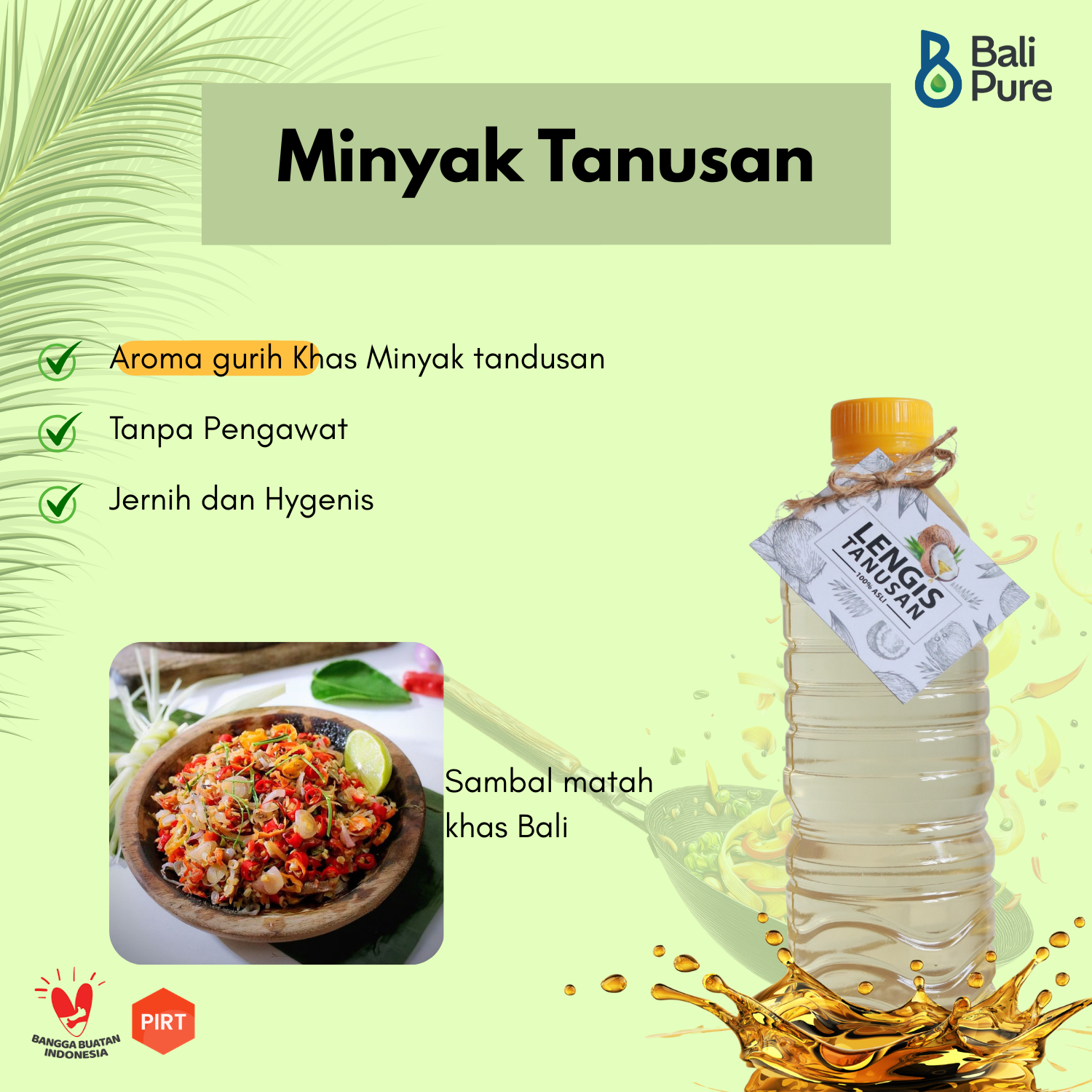 Bali Pure Home Industry - Minyak Tanusan 600ml