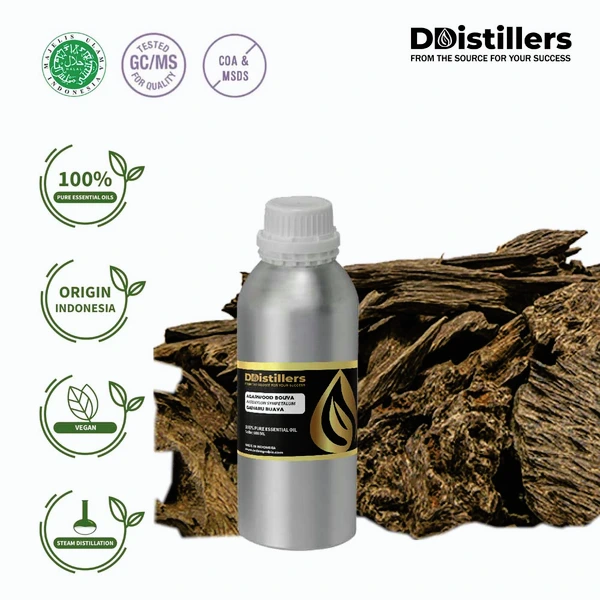 Agarwood Bouya / Gaharu Buaya Essential Oil Pure 100%, 500ML-1L HDPE/SS