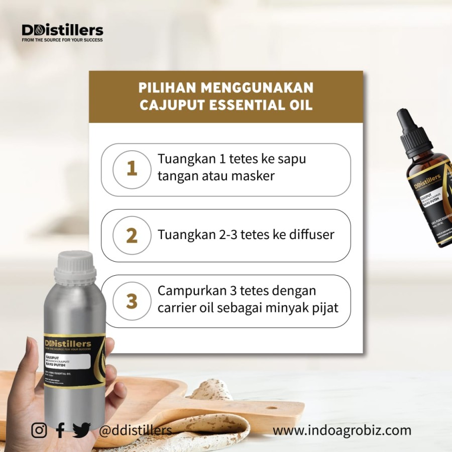 Minyak Atsiri Kayu Putih / Cajuput Essential Oil 100% Pure (2 ml)