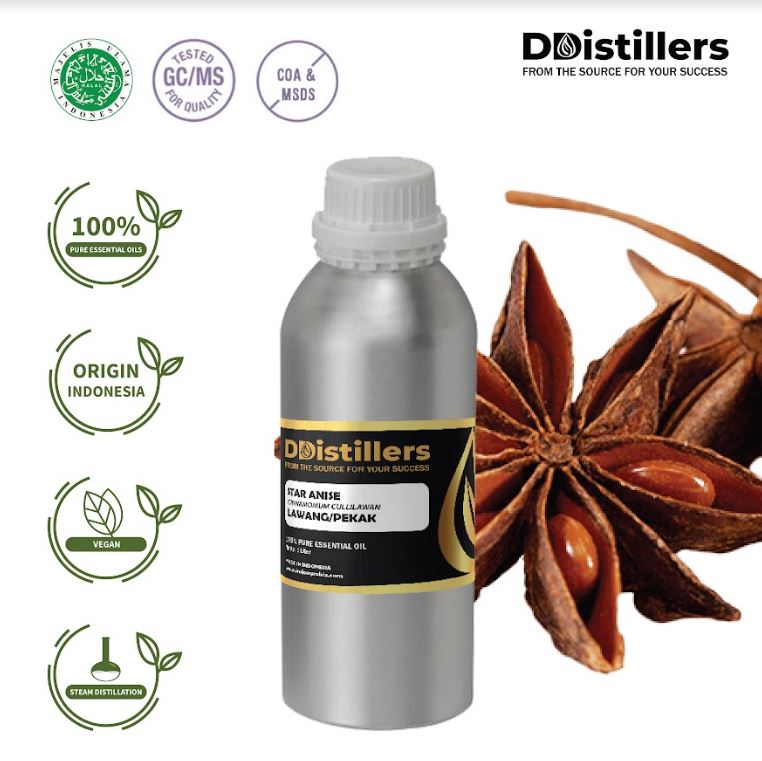 Minyak Lawang Pekak / Star Anise Essential Oil 100% Pure (1 L SS)