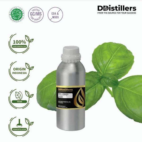 Minyak Selasih / Basil (Sweet) Essential Oil 100% Pure (500 ml)