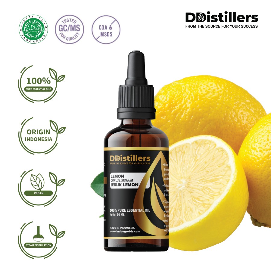 Minyak Atsiri Jeruk Lemon / Lemon Essential Oil 100% Pure (50 ml)