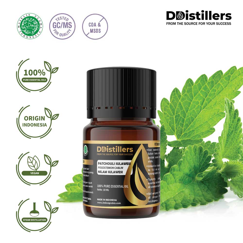 Patchouli (Sulawesi) / Nilam (Sulawesi) Essential Oil Pure 100%, 2-10ML GS