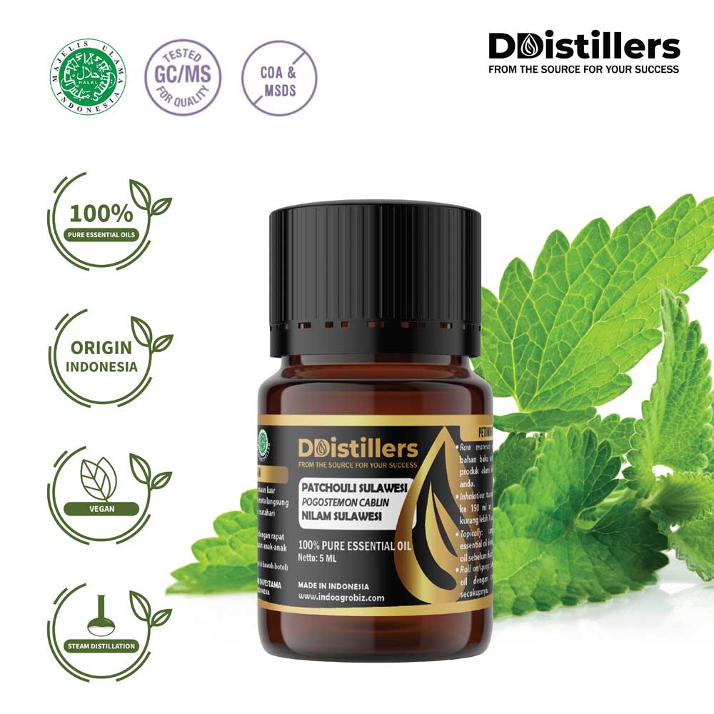 Patchouli (Sulawesi) / Nilam (Sulawesi) Essential Oil Pure 100%, 2-10ML GS