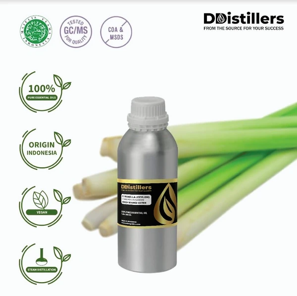 Sereh Wangi Aster / Citronella Ceylon Essential Oil 100% Pure (500 ml SS EXP)