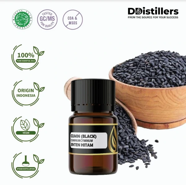 Minyak Atsiri Jinten Hitam / Cumin Black Essential Oil 100% Pure (2-10 ml)