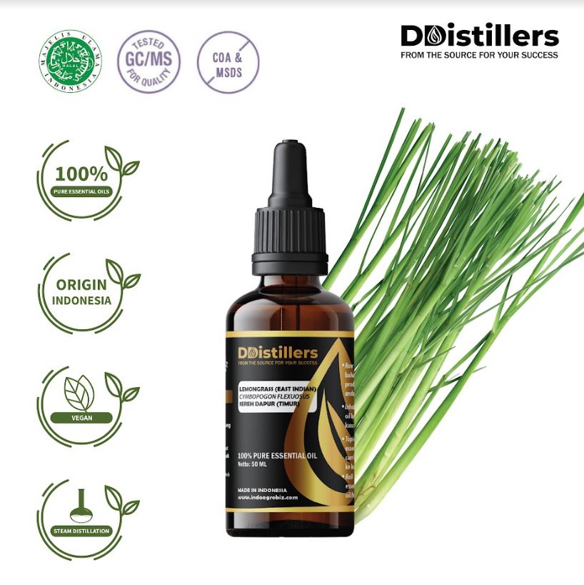 Sereh Dapur Timur / Lemongrass (East Indian) Essential Oil 100% Pure (50-100 ml)